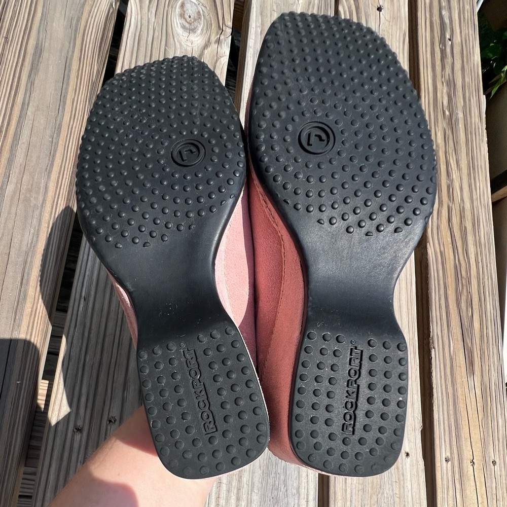 Rockport Sz 7 Tahoe City Pink Suede Wedge Mule! EUC! - Picture 11 of 15